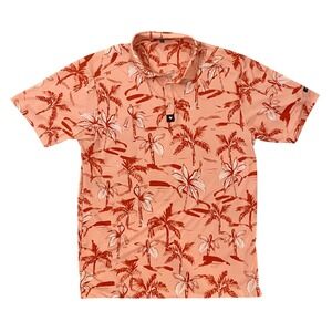 Bad Birdie "Ricky Rose" Golf Polo Shirt – Men's Large Tropical Palm Print
